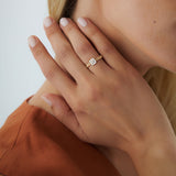 14k Curb Link Illusion Setting Baguette Diamond Ring  Ferkos Fine Jewelry