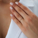14k Dainty Graduating Diamond Wedding Ring  Ferkos Fine Jewelry