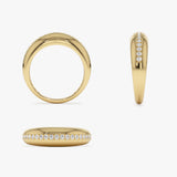 14k Gold Diamond Dome Balloon Ring  Ferkos Fine Jewelry