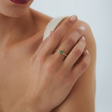 14k Emerald Clover Ring  FERKOS FJ