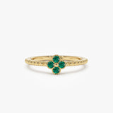 14k Emerald Clover Ring 14K Gold FERKOS FJ