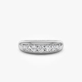 14k Dome Diamond Ring 14K White Gold Ferkos Fine Jewelry