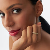 14k Unique Double Row Diamond Eternity Ring  Ferkos Fine Jewelry