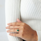 14k Three Stone Emerald Engagement Ring  Ferkos Fine Jewelry