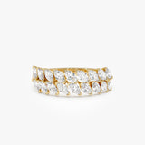 14k Double Row Marquise Anniversary Ring 14k Gold Ferkos Fine Jewelry