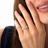 14k Wide Marquise Diamond Band with Pavé Accents Ferkos Fine Jewelry