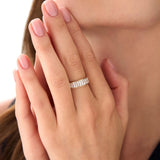 14k Baguette and Round Diamond Unique Statement Ring Ferkos Fine Jewelry