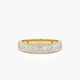 14k Horizontal Set Baguette Diamond Anniversary Band 14k Gold Ferkos Fine Jewelry