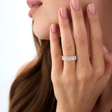 14k Wide Diamond Baguette Pave Ring Ferkos Fine Jewelry
