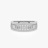 14k Wide Diamond Baguette Pave Ring Ferkos Fine Jewelry
