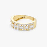 14k Wide Diamond Baguette Pave Ring Ferkos Fine Jewelry
