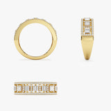 14k Wide Diamond Baguette Pave Ring Ferkos Fine Jewelry