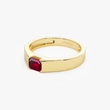 14k Emerald Cut Ruby Solitaire Ring Ferkos Fine Jewelry