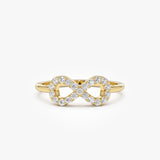 14k Diamond Infinity Symbol Ring 14K Gold Ferkos Fine Jewelry