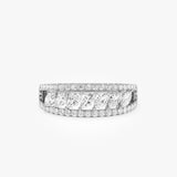 14k Diamond Band with Marquise Center Ferkos Fine Jewelry