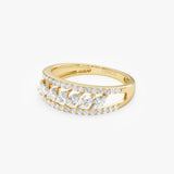 14k Diamond Band with Marquise Center Ferkos Fine Jewelry