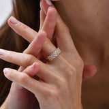 14k Multi Row Marquise Diamond Anniversary Ring Ferkos Fine Jewelry