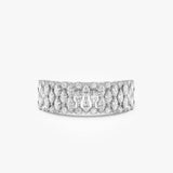 14k Multi Row Marquise Diamond Anniversary Ring Ferkos Fine Jewelry