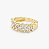 14k Multi Row Marquise Diamond Anniversary Ring Ferkos Fine Jewelry