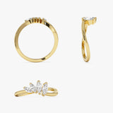 14k Modern Marquise Diamond Cluster Ring Ferkos Fine Jewelry