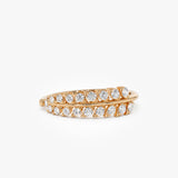 14k Leaf Inspired Diamond Wrap Ring 14K Rose Gold Ferkos Fine Jewelry