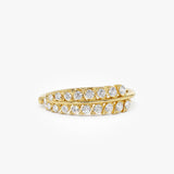 14k Leaf Inspired Diamond Wrap Ring 14K Gold Ferkos Fine Jewelry