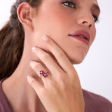 14k Ruby Flower Diamond Accent Ring Ferkos Fine Jewelry