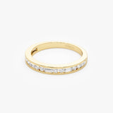 14k Baguette and Round Diamond Channel Band Ferkos Fine Jewelry