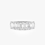 2.65 ctw 14k Prong Setting Five Stone Emerald Cut Lab Grown Diamond Anniversary Ring - Lucia 14k White Gold Ferkos Fine Jewelry