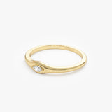 14k Gold Marquise Diamond Stacking Ring Ferkos Fine Jewelry