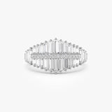 14k Tiered Baguette Diamond Statement Cocktail Ring Ferkos Fine Jewelry