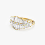 14k Tiered Baguette Diamond Statement Cocktail Ring Ferkos Fine Jewelry
