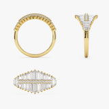 14k Tiered Baguette Diamond Statement Cocktail Ring Ferkos Fine Jewelry