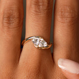 1.00 Ctw 14k Marquise Shaped Lab Grown Diamond Criss Cross Solitaire Ferkos Fine Jewelry