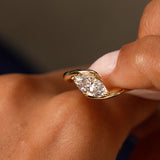 1.00 Ctw 14k Marquise Shaped Lab Grown Diamond Criss Cross Solitaire Ferkos Fine Jewelry
