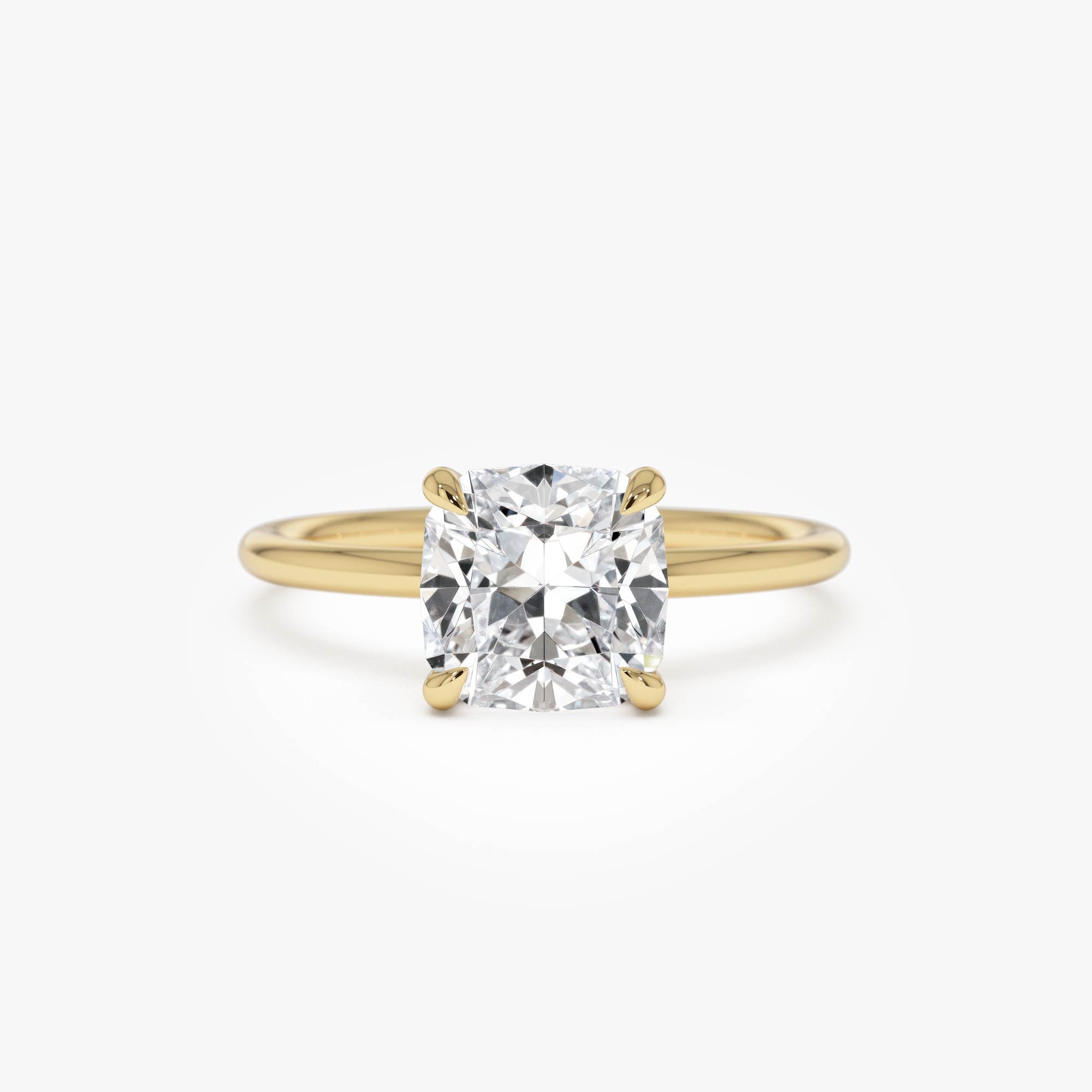 2.00 Ctw 14k Cushion Cut Lab Grown Diamond Engagement Ring - Evianne 14k Gold Ferkos Fine Jewelry