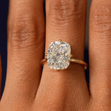 5.05 Ctw 14k Cushion Cut Lab Grown Diamond Engagement Solitaire - Seloria Ferkos Fine Jewelry