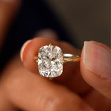 5.05 Ctw 14k Cushion Cut Lab Grown Diamond Engagement Solitaire - Seloria Ferkos Fine Jewelry