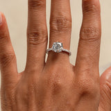 2.40 Ctw 14k Round Brilliant Lab Grown Diamond Pavé Setting with Hidden Halo - Selina Ferkos Fine Jewelry