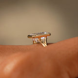 2.00 Ctw 14k Emerald Cut Lab Grown Diamond Ring Bezel Solitaire Setting - Novara Ferkos Fine Jewelry