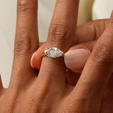 1.50 Ctw 14k Marquise Shape West-East Set Lab Grown Diamond Solitaire Ring - Veyra Ferkos Fine Jewelry