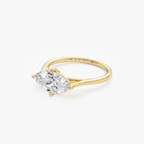 1.50 Ctw 14k Marquise Shape West-East Set Lab Grown Diamond Solitaire Ring - Veyra Ferkos Fine Jewelry