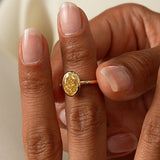 2.00 Ctw 14k Fancy Yellow Oval Lab Grown Diamond Engagement Ring - Marivine Ferkos Fine Jewelry