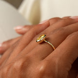 2.00 Ctw 14k Fancy Yellow Oval Lab Grown Diamond Engagement Ring - Marivine Ferkos Fine Jewelry