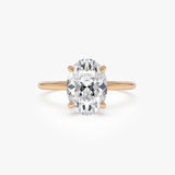 2 Ctw 14k Oval Lab Grown Diamond Engagement Ring with Hidden Halo – Maribel Ferkos Fine Jewelry