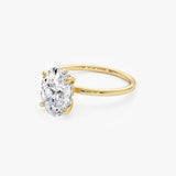 2 Ctw 14k Oval Lab Grown Diamond Engagement Ring with Hidden Halo – Maribel Ferkos Fine Jewelry