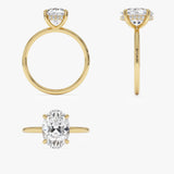 2 Ctw 14k Oval Lab Grown Diamond Engagement Ring with Hidden Halo – Maribel Ferkos Fine Jewelry