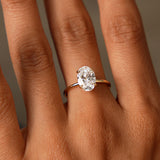 2 Ctw 14k Oval Lab Grown Diamond Engagement Ring with Hidden Halo – Maribel Ferkos Fine Jewelry