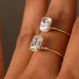 2.10 Ctw 14k Emerald Cut Lab Grown Diamond Hidden Halo Engagement Ring – Vivienne Ferkos Fine Jewelry