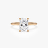 1.50 Ctw 14k Radiant Cut Lab Grown Diamond Hidden Halo Engagement Ring – Aurora Ferkos Fine Jewelry